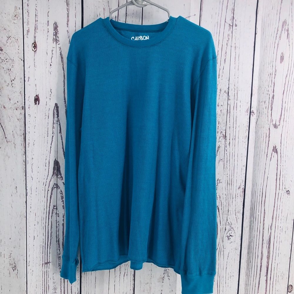 Blue Thermal Long Sleeve  Carbon Casual